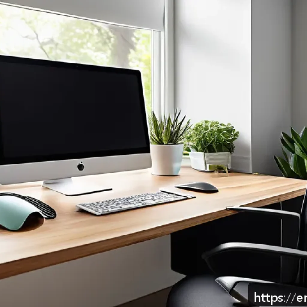 인체공학적 설계의 필요성과 장점 - A modern ergonomic home office setup featuring an adjustable office chair with lumbar support and br...
