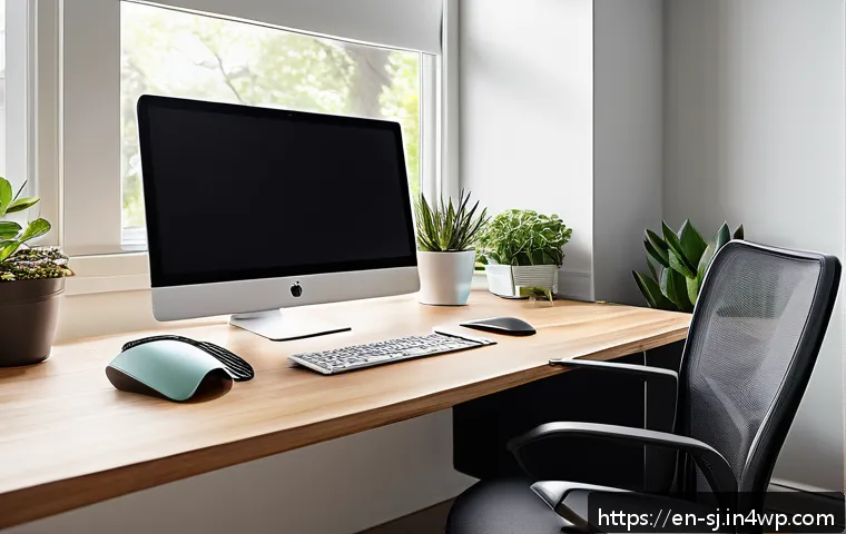 인체공학적 설계의 필요성과 장점 - A modern ergonomic home office setup featuring an adjustable office chair with lumbar support and br...